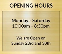 Opening Hours Update